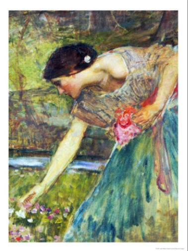 Gathering Roses By John William Waterhouse - Click Image to Close
